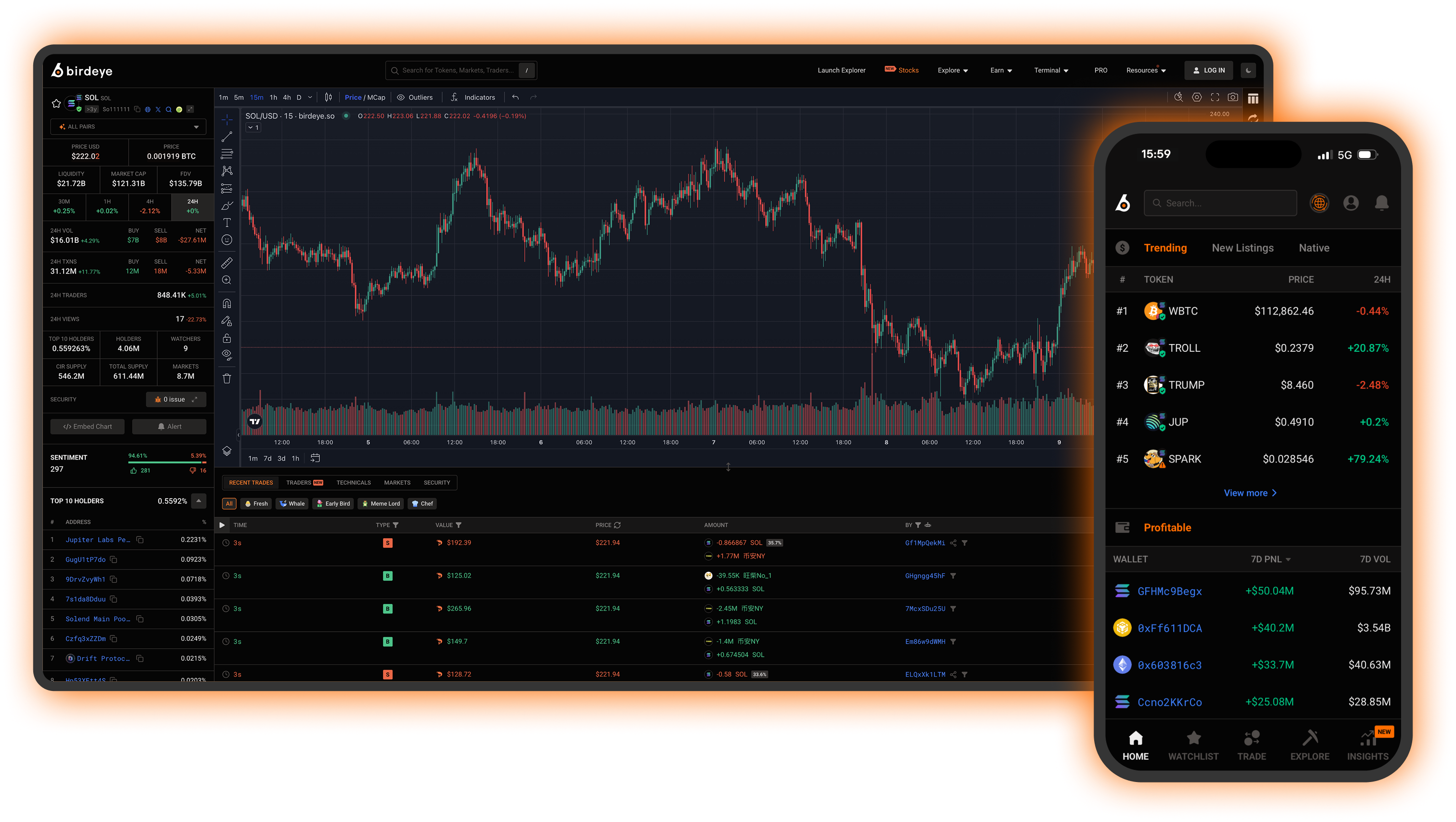 Birdeye App Crypto Trading Analytics Platform Birdeye